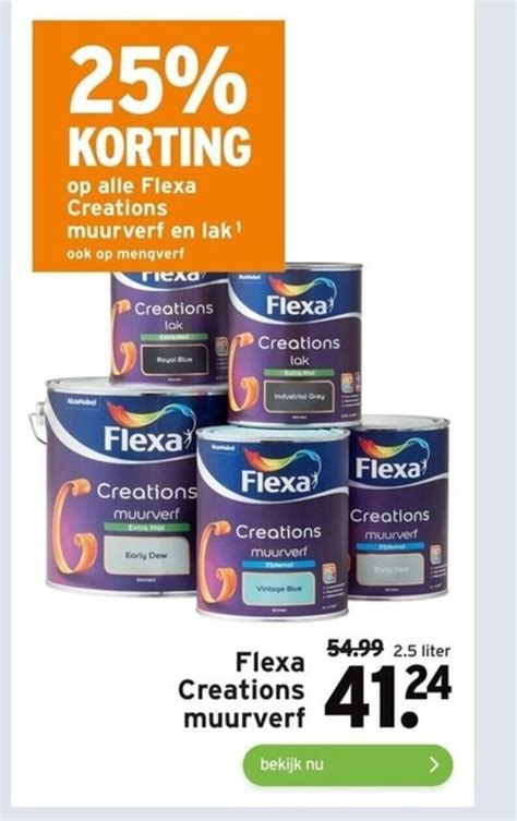 Flexa Creations Muurverf Liter Aanbieding Bij Gamma