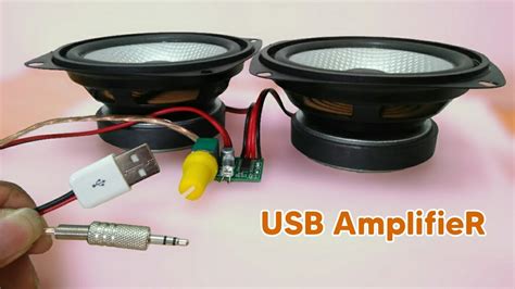 DIY Mini Audio Amplifier Using Power USB 5 Volt Stereo 3W 3W