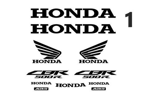 Honda Cbr 500r Vinyl Decal Set Dimensions In The Picture Custom