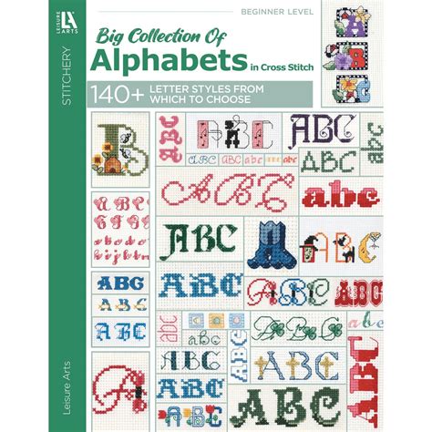 Leisure Arts A Big Collection Of Alphabets Book Cross Stitch Alphabet