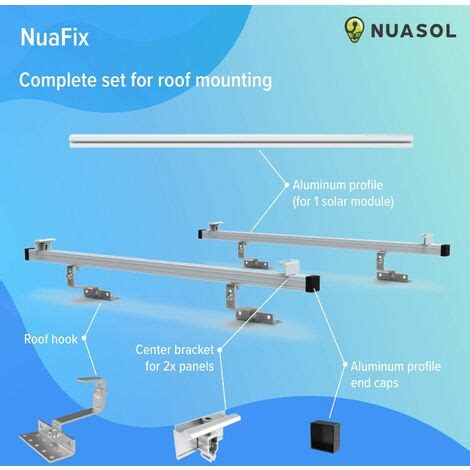 Nuasol Staffa Per Pannello Solare Fotovoltaico Er Set Di Montaggio