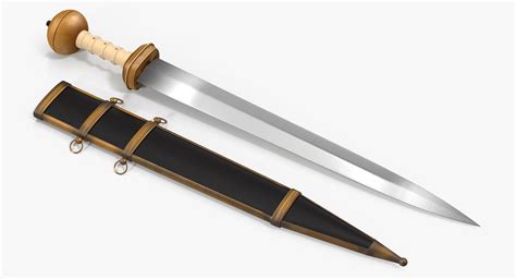 Roman Gladius Short Sword With Sheath 3d Model 3d Model 29 3ds C4d