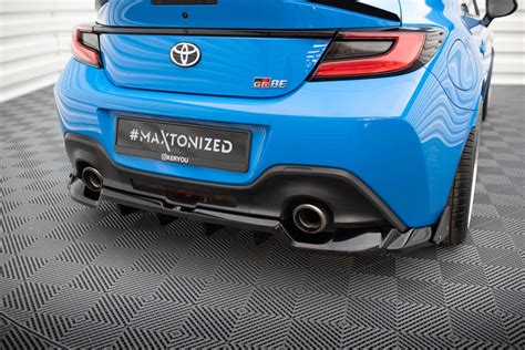 Maxton Design Central Rear Splitter With Vertical Bars Flaps V1 Toyota Gr86 Mk1 Royal