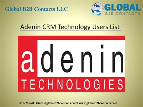 PPT Adenin CRM Technology Users List PowerPoint Presentation Free