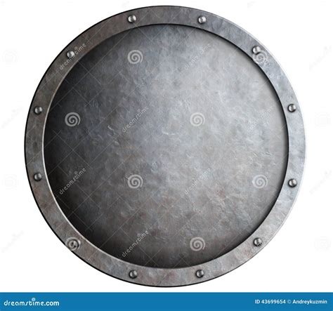 Round Metal Medieval Shield Isolated Stock Photo Image Of Aged Iron