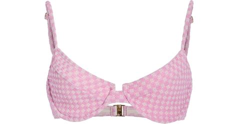 Juillet Lulu Bikini Top In Pink Lyst