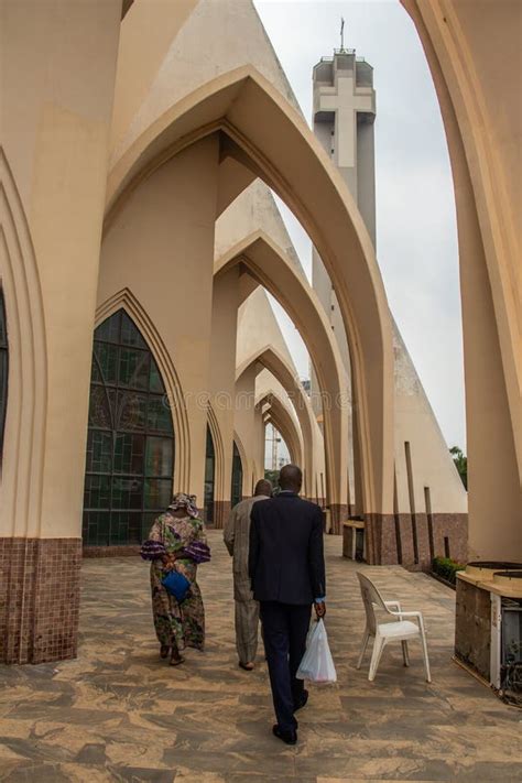 Exterior Of Catholics Church In Abuja With Arches Crosses Decorative