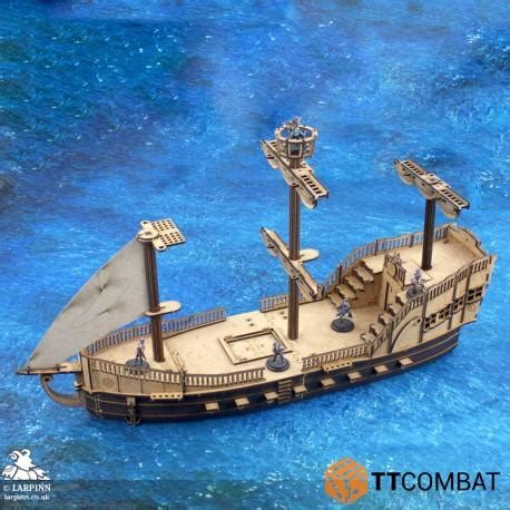 Tabletop Scenics Patrician Galleon Mdf Terrain Rpg Scenery Boat