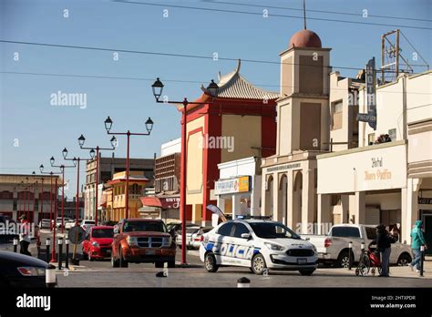 Daytime View Of Chinese Style Architecture In Downtown Mexicali Baja