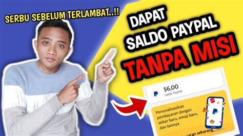 CARA MENDAPATKAN SALDO PAYPAL TANPA MISI APLIKASI PENGHASIL UANG YouTube