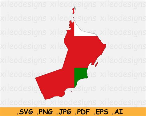 Oman Map Flag Svg Omani Svg Cricut Cut File Country Nation Etsy