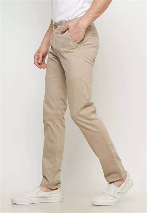 Jual Emoline Super Star Chino Pants Khaki Celana Chino Slim Fit