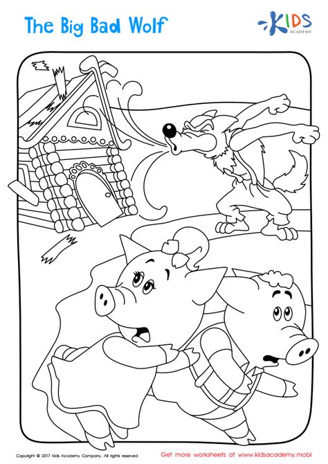 Big Bad Wolf Coloring Pages - Free Shrek Coloring Pages Printables