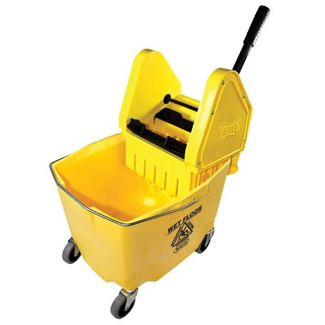 Mop Buckets And Wringers Qt Qt Yellow Mop Bucket W Downpress