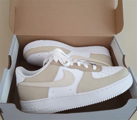 Beige Multicolored Custom Nike Air Force 1 Air Force 1 Etsy