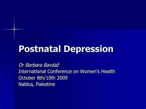 Ppt Postnatal Depression Powerpoint Presentation Free Download Id