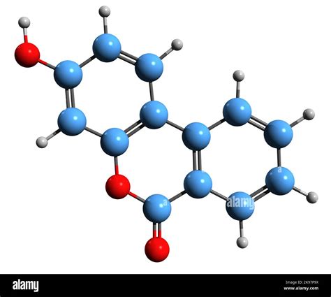 D Image Of Urolithin B Skeletal Formula Molecular Chemical Structure