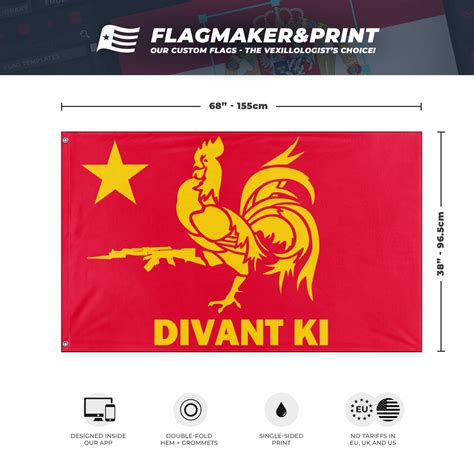 Movement Populaire Wallon flag (Prussoc) – Flagmaker & Print