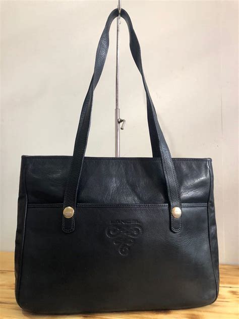 Lancel Black Leather Tote Bag Luxury Bags And Wallets On Carousell