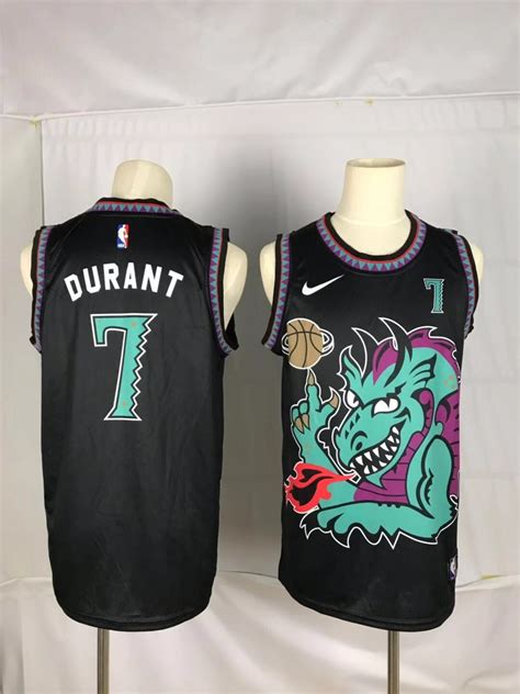 Men Brooklyn Nets 7 Durant Black Dragon Nike 2021 Nike Nba Jersey