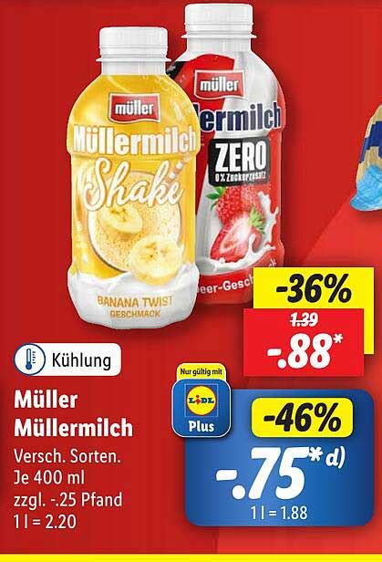 Müller Müllermilch Angebot bei Lidl 1Prospekte de