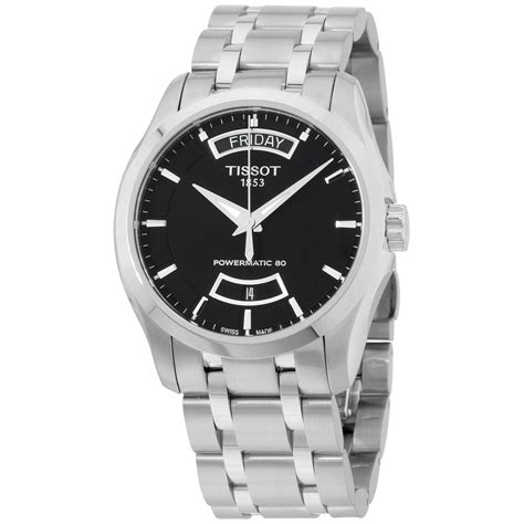 Tissot Couturier Automatic Black Dial Men's Watch T0354071105101 *Open ...