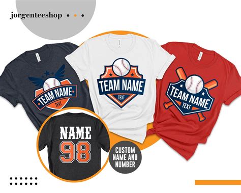 Custom Baseball Team Shirt, Baseball Numbers Shirt, Personalized ...