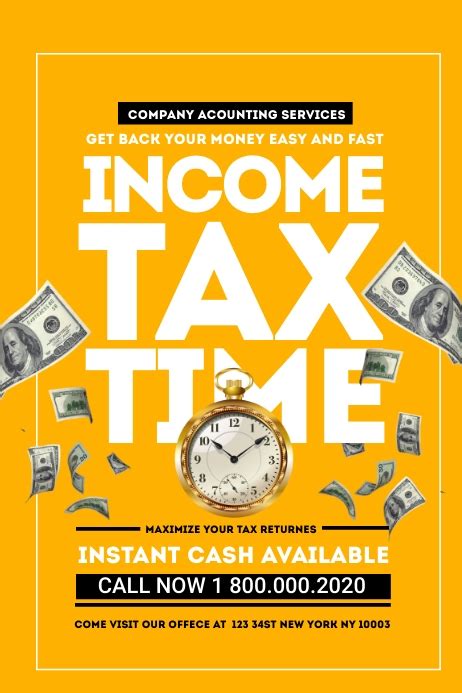 Income Tax Template Postermywall