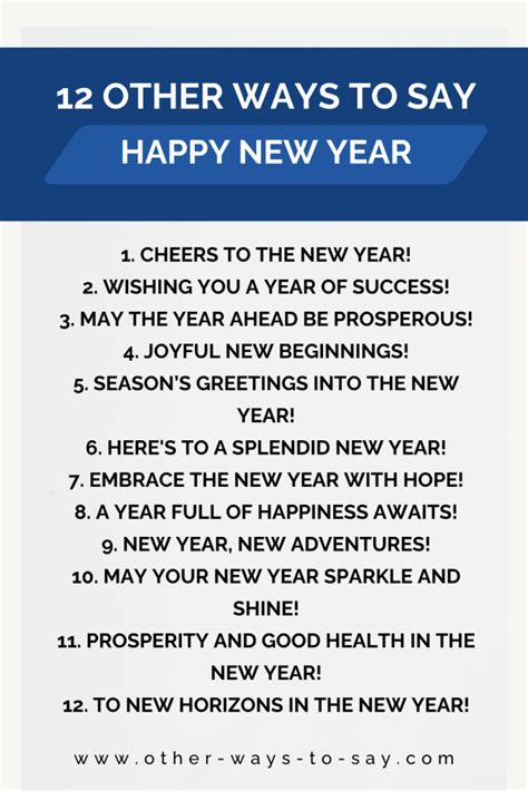 12 Other Ways To Say “happy New Year” Examples Other Ways To Say