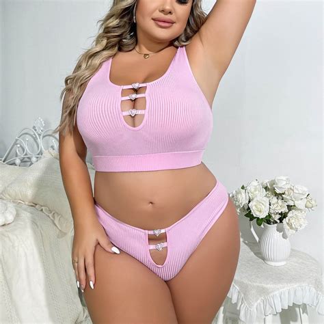 Htnbo Women S Exotic Lingerie Sets Sexy Hollow Out Plus Size Underwear