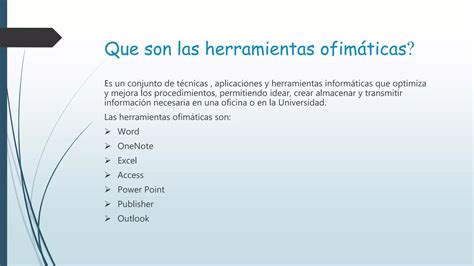 Herramientas Ofim Ticas Ppt Descarga Gratuita