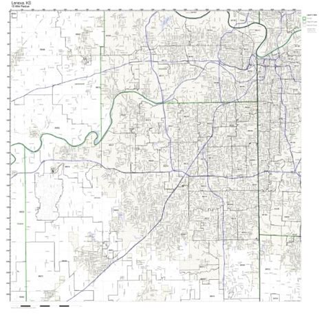 Lenexa Ks Zip Code Map Laminated Office Products