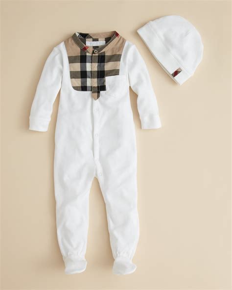 Burberry Infant Boys Leslie Footie And Hat Sizes 0 12 Months