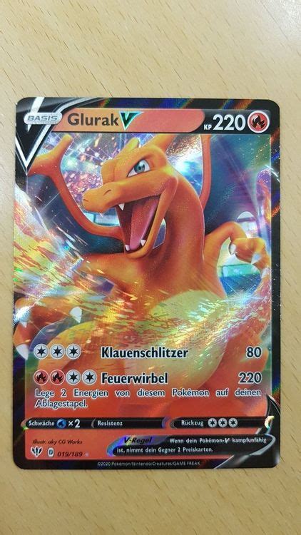 Pokémon Karte Glurak V Kaufen auf Ricardo