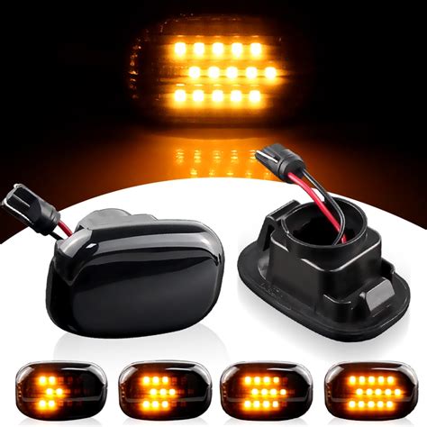 2pcs Dynamic Led Side Marker Flowing Turn Signal Light Panel Lamp For