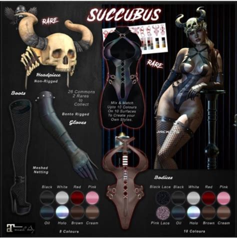 Second Life Marketplace The Forge Succubus Bodysuit Pink