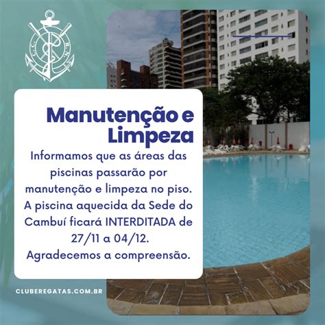 Manutenção e Limpeza das Píscinas Clube Campineiro de Regatas e Natação