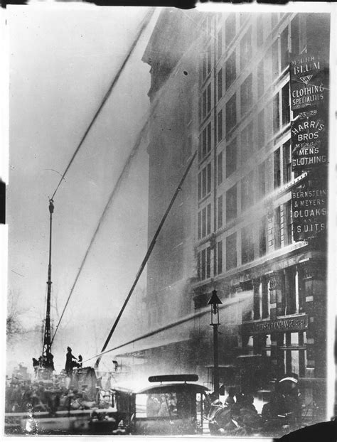 Firefighters Work To Put Out The Triangle Shirtwaist Factory Fire