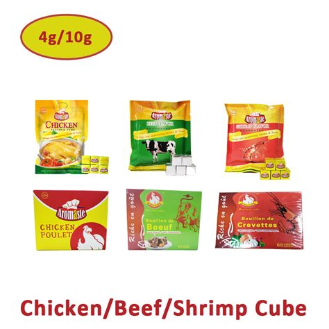 G Halal Chicken Shrimp Beef Bouillon Stock Cube For Wholesale