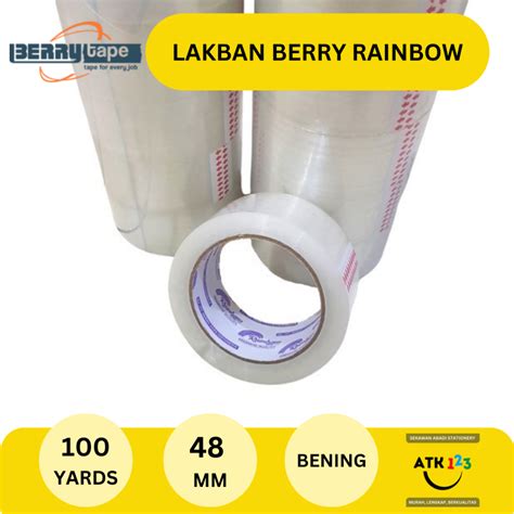 Jual OPP Tape Isolasi Plakban Lakban Bening Rainbow 48mm X 100