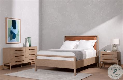 Rosedale Yucca Oak And Chaps Sand Queen Panel Bed From Four Hands