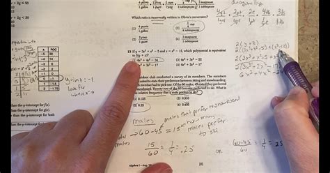 Algebra Regents August Answer Key Athens Mutual Student Corner