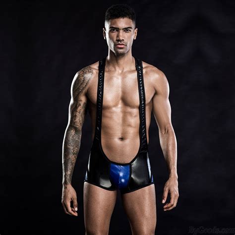 Sangle De Bondage Sexy En Cuir Verni Bar Costume Gay Une Pi Ce Slips Sous V Tements Athl Tique