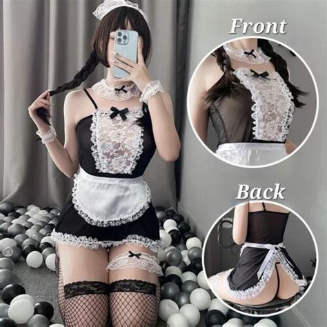 In Hand Ready Ship Cosplay French Maid Lingerie Outfit One Size EBay