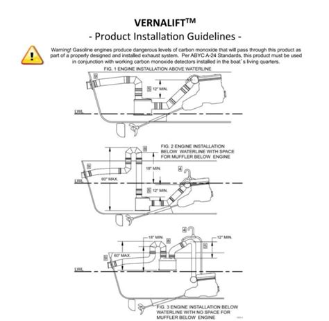 Centek 1500235 3 VERNALIFT Side In Top Out Fiberglass Muffler Marine