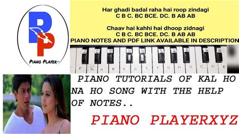 Learn Piano Tutorials Of Kal Ho Na Ho Step By Step In Easy Way YouTube