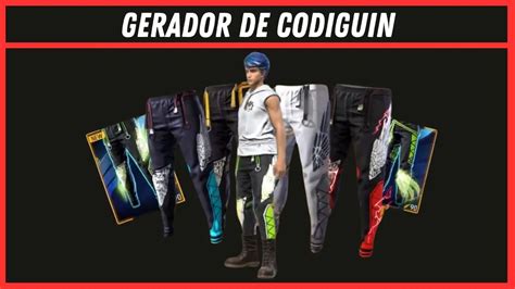 GERADOR DE CODIGUIN FREE FIRE FF DIAMANTES PASSE CALÇA ANGELICAL