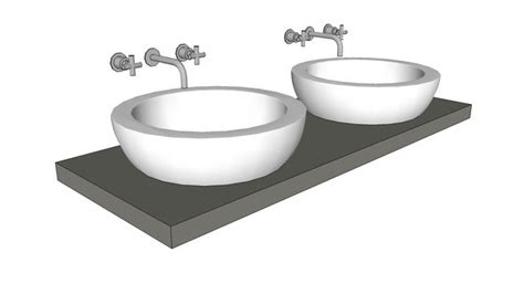 Sketchup Components 3d Warehouse Bathroom Round Double Sink