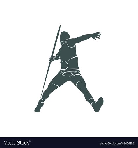 Javelin thrower design Royalty Free Vector Image