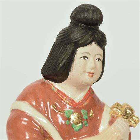 Vintage Japanese Ceramic Figure Of Benten Mi22031 Kazari Ziguzagu